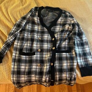 Eloquii Plaid Long Sleeve Dress